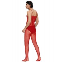 Men's Bodystocking, Spaghetti Strap, RED, ONE SIZE